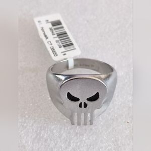 Marvels The Punisher Skull Logo Stainless Steel Ring New NOS 2020 Box sz 10